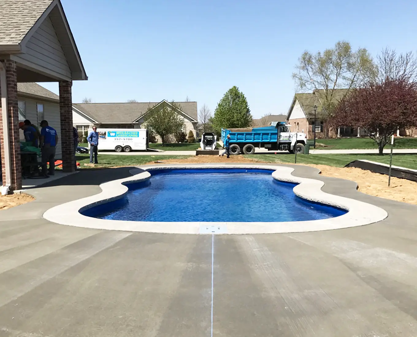 custom designed swimming pool installation services in Columbia IL and nearby areas