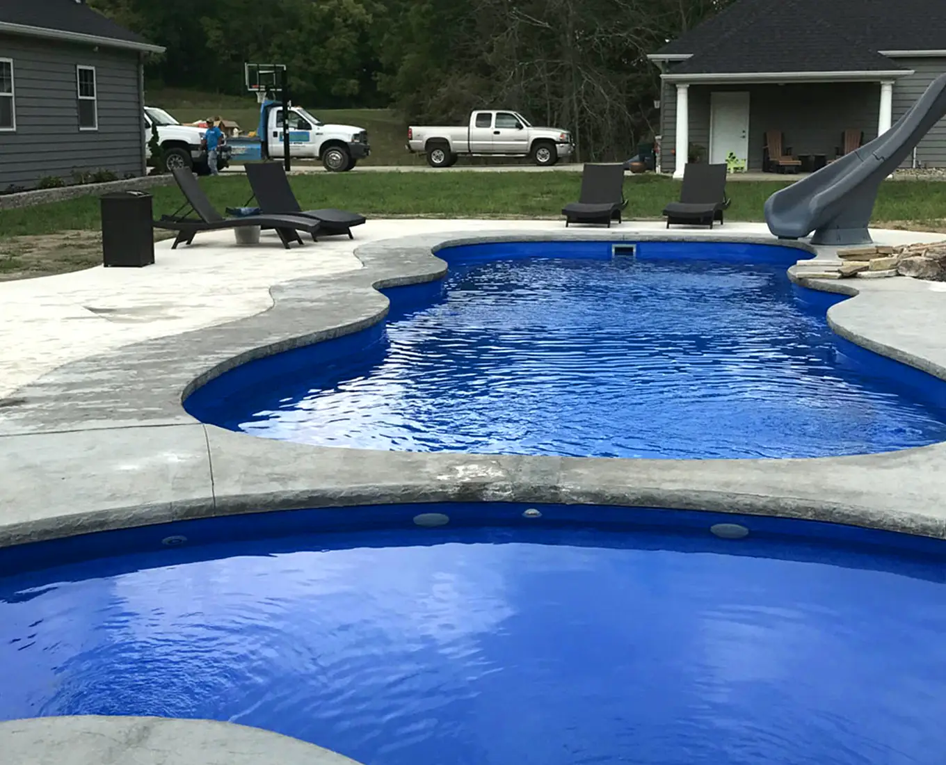 custom swimming pool installed in the metro east area