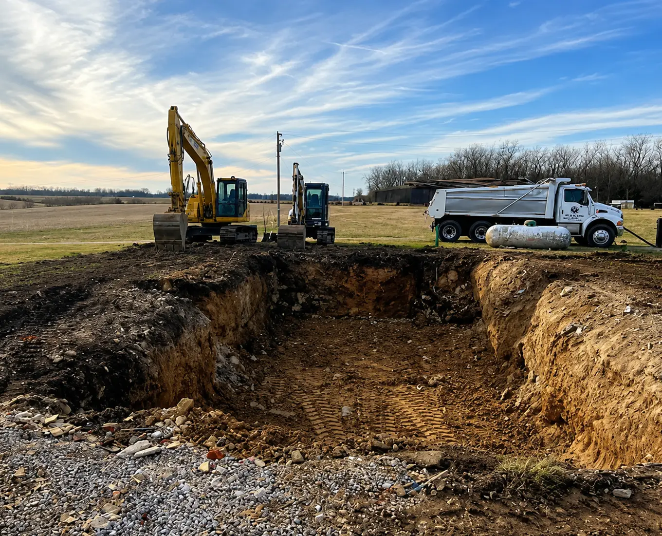 Complete demolition of a home near Columbia IL