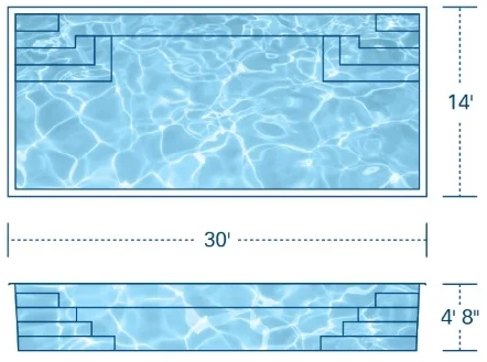 River Pools A30 Fiberglass Pool