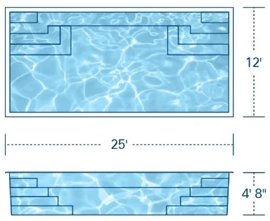 River Pools A25 Fiberglass Pool