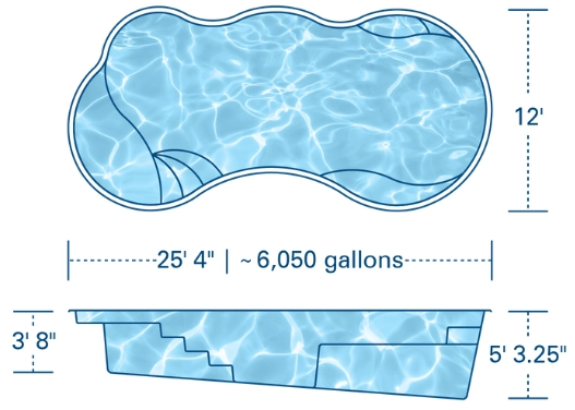 River Pools I25 Fiberglass Pool