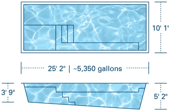 River Pools M25 Fiberglass Pool