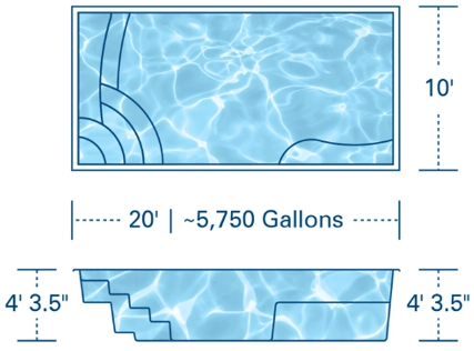 River Pools R20 Fiberglass Pool