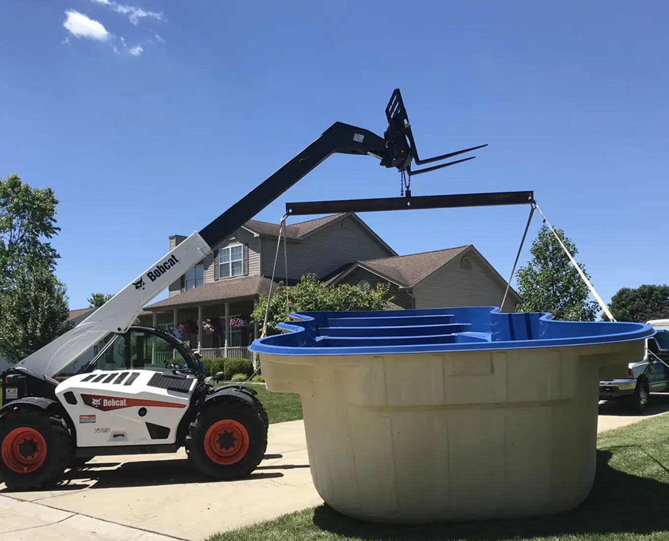 swimming pool installation and construction services performed by Weilbacher Pools & Excavating in Columbia IL